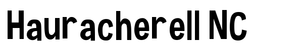 Hauracherell NC font preview